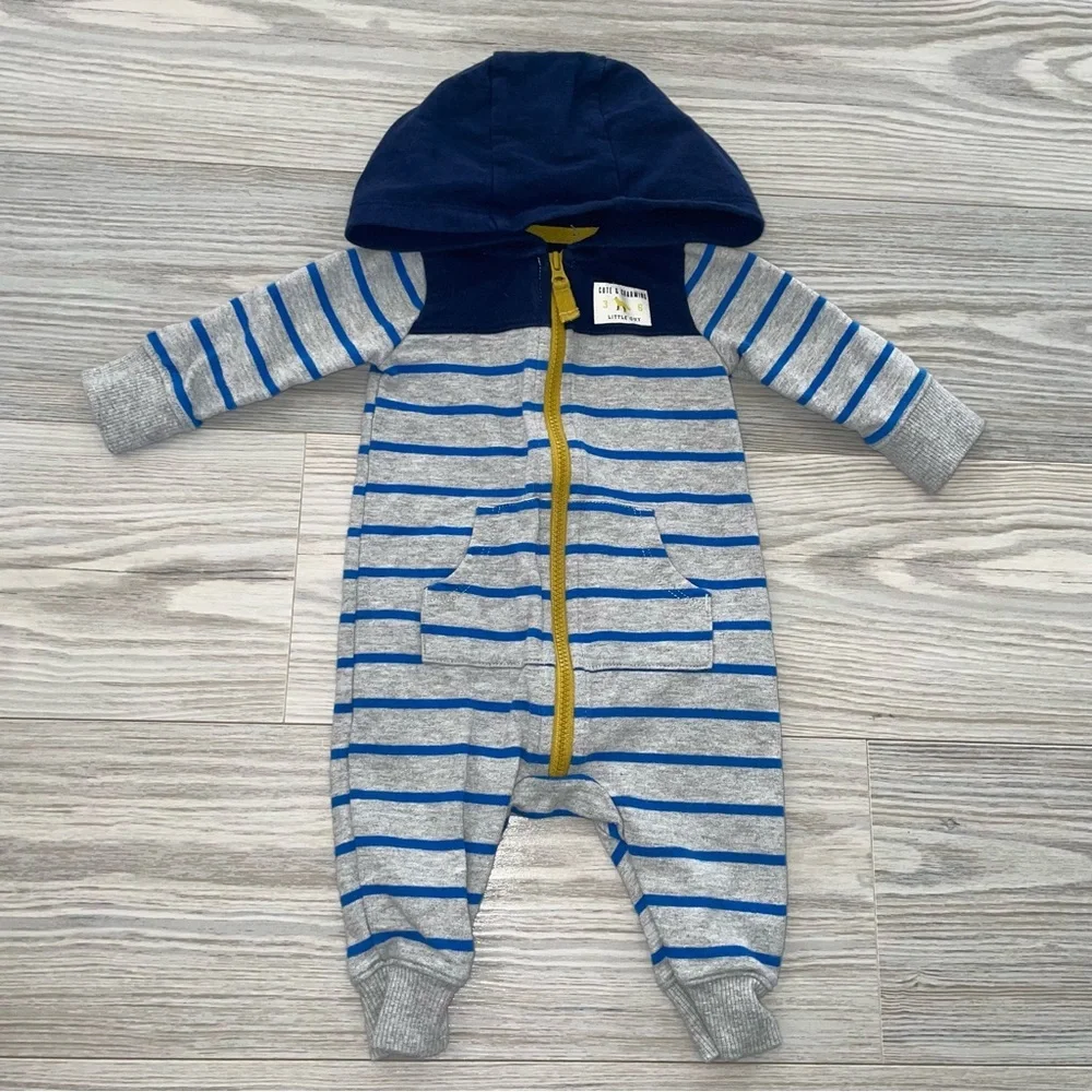 Carter’s Baby Boys Hooded Zip One-Piece 3 Months